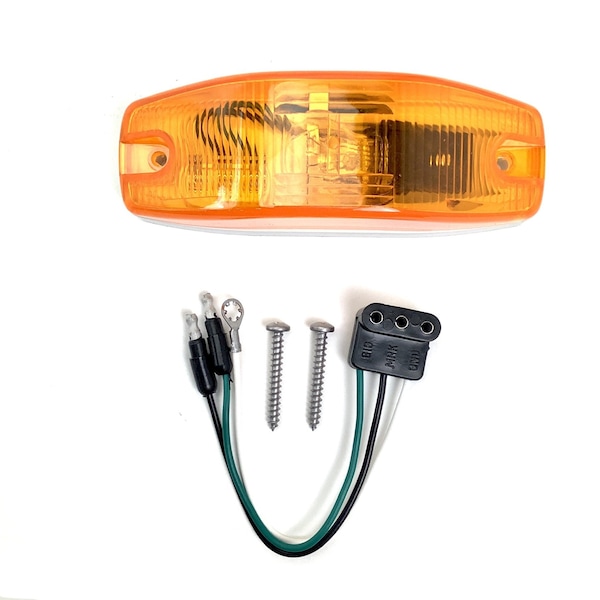 Truck-Lite Signal-Stat, Incandescent, Yellow Oval, 1 Bulb, Auxiliary Turn Signal, 2 Screw, Female 4095A - main